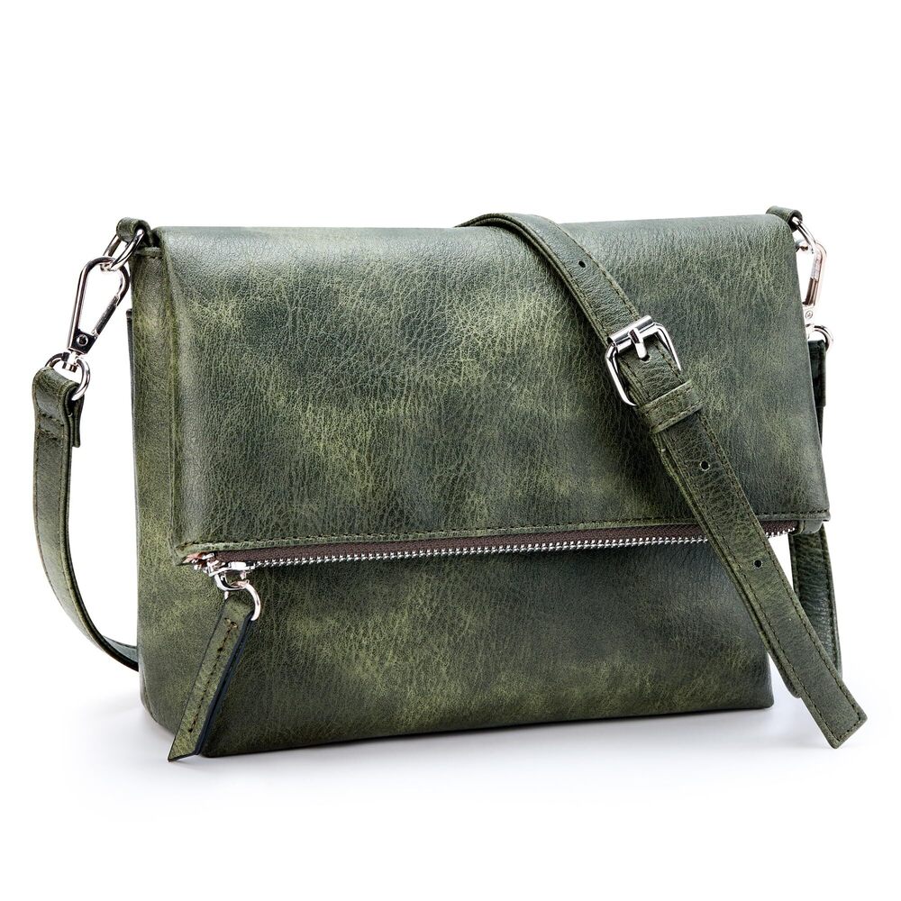 2267 Vintage Vegan Leather Crossbody Bag PU Shoulder Bag Handbag Multiple